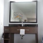 vanity in guest room